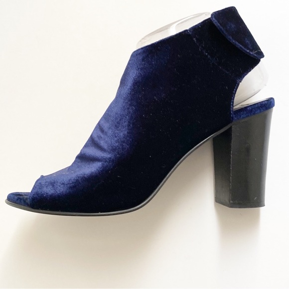 Steve Madden,  Blue Velvet Peep Toe Bootie - Picture 8 of 9